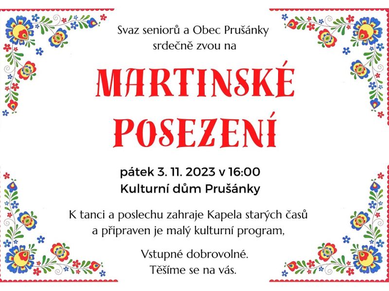 Martinské posezení v Prušánkách