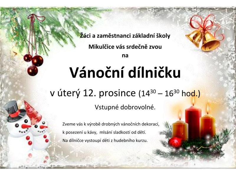 Vánoční dílnička