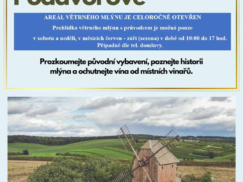 Prohlídky Větrného mlýna