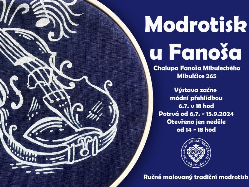 Výstava modrotisku v Mikulčicích