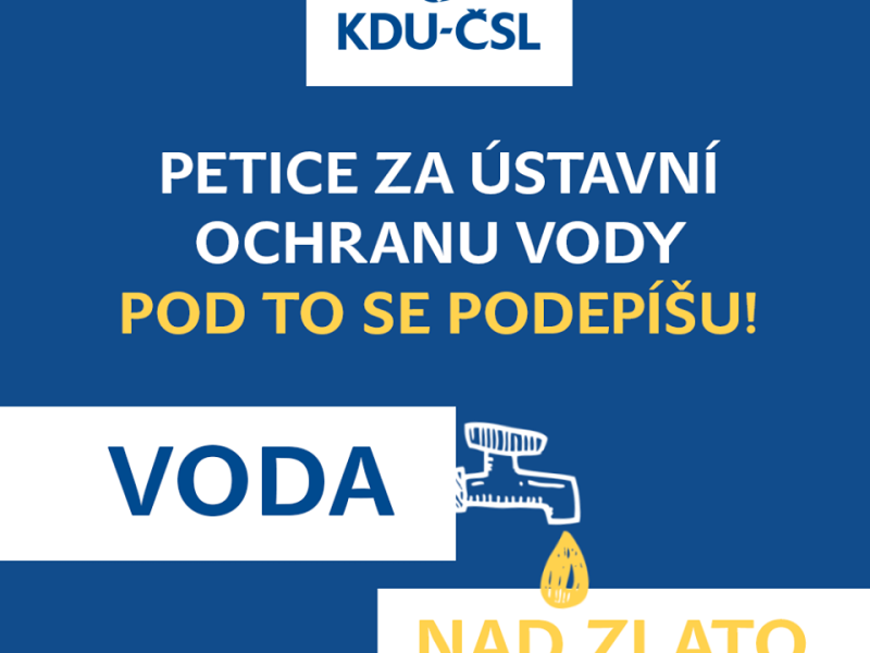 VODA NAD ZLATO - Petice za ústavní ochranu vody a půdy