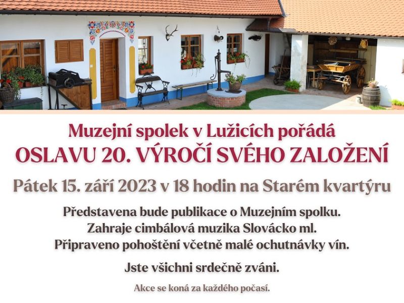 Muzejní spolek - Oslava 20. výročí založení