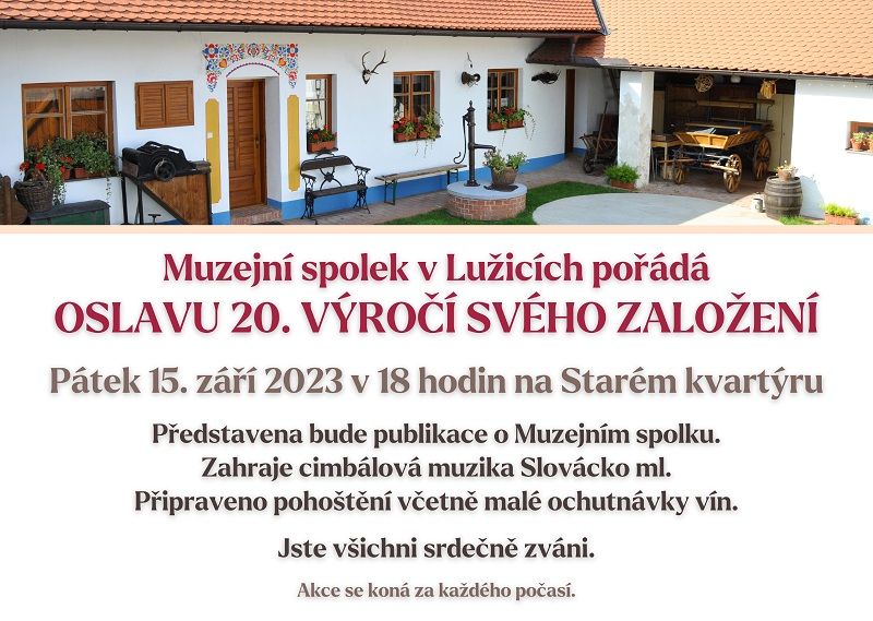 Muzejní spolek - Oslava 20. výročí založení