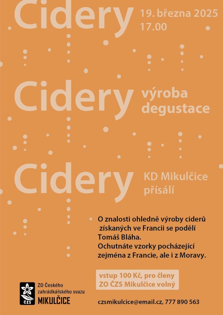 Cidery - přednáška v Mikulčicích
