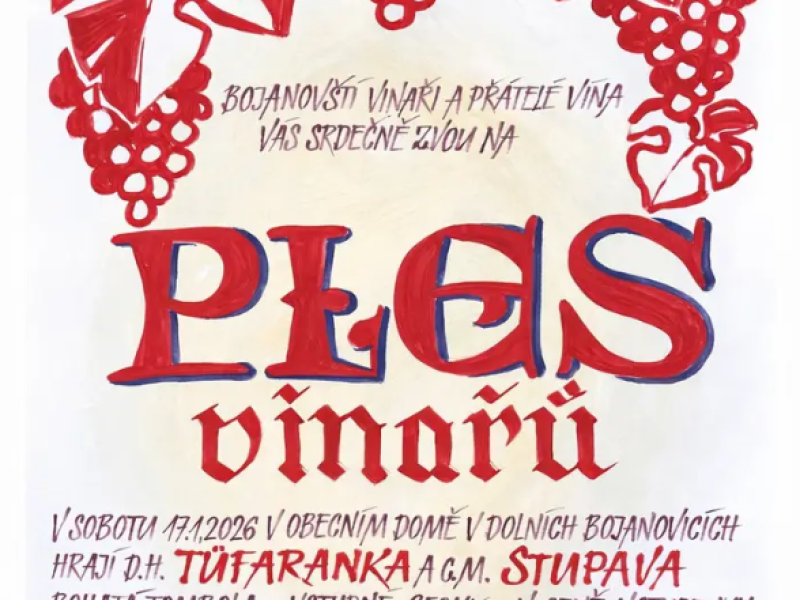Ples vinařů Dolní Bojanovice 2026