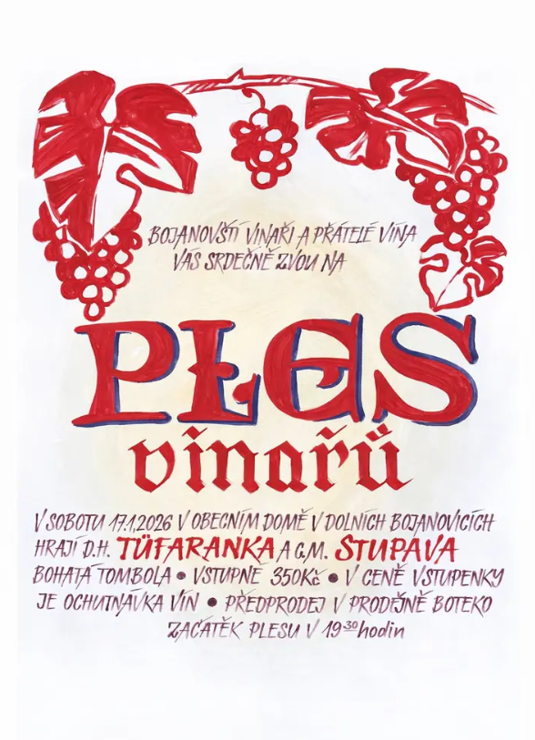 Ples vinařů Dolní Bojanovice 2026