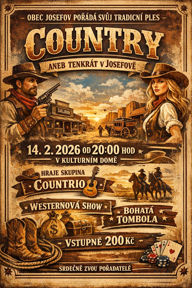 Ples „Country aneb tenkrát v Josefově“