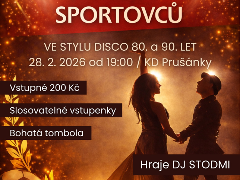 Ples sportovců Prušánky 2026
