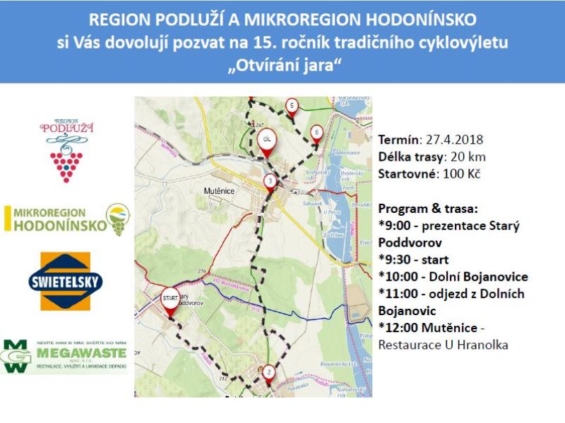 CYKLOVÝLET "Otvírání jara na Podluží a Hodonínsku"