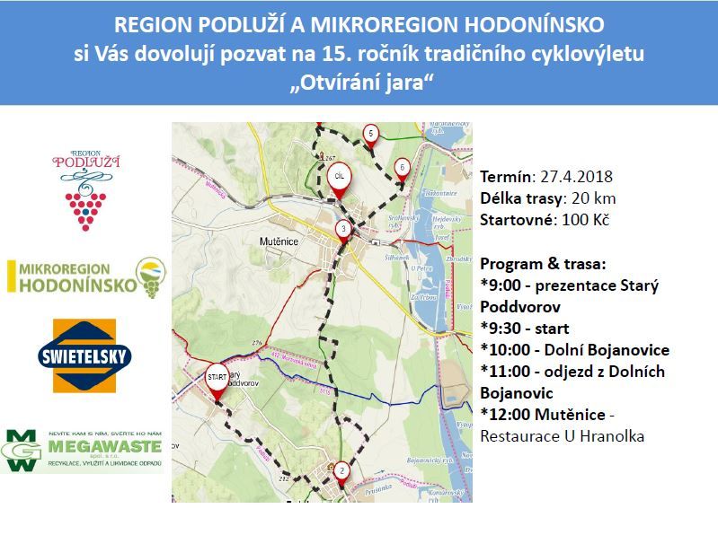 CYKLOVÝLET "Otvírání jara na Podluží a Hodonínsku"