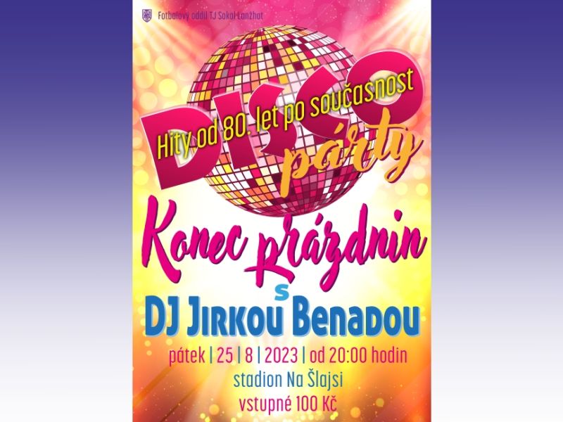 Disco - Konec prázdnin s Jirkou Benadou