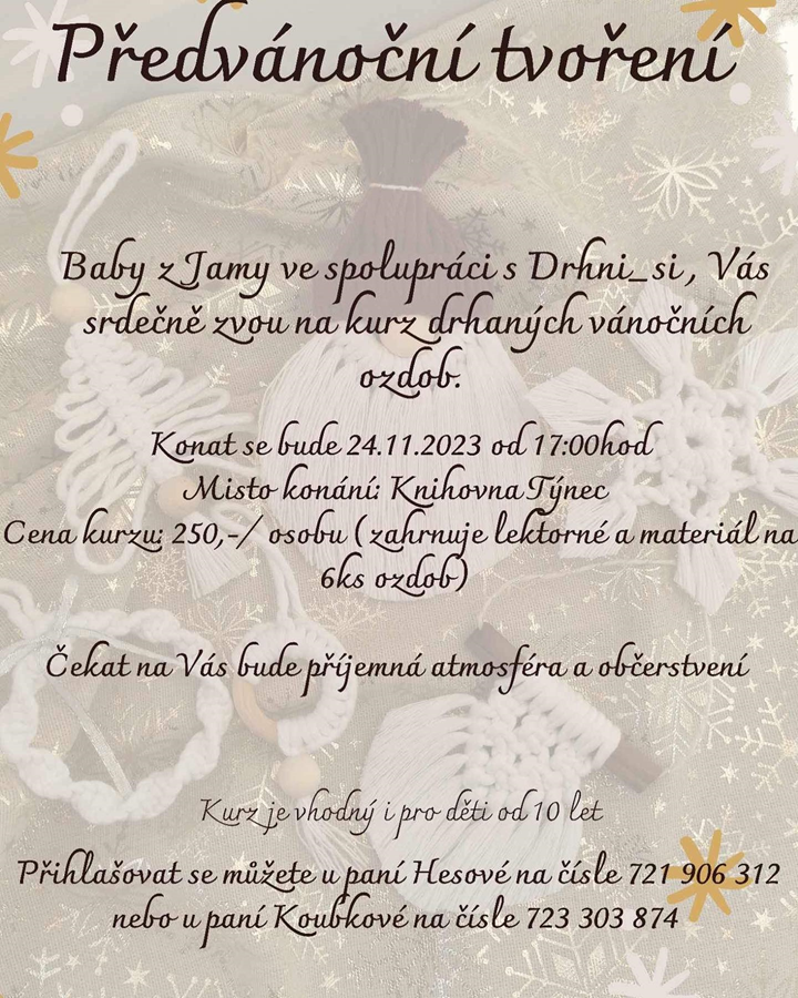 Předvánoční tvoření v Týnci