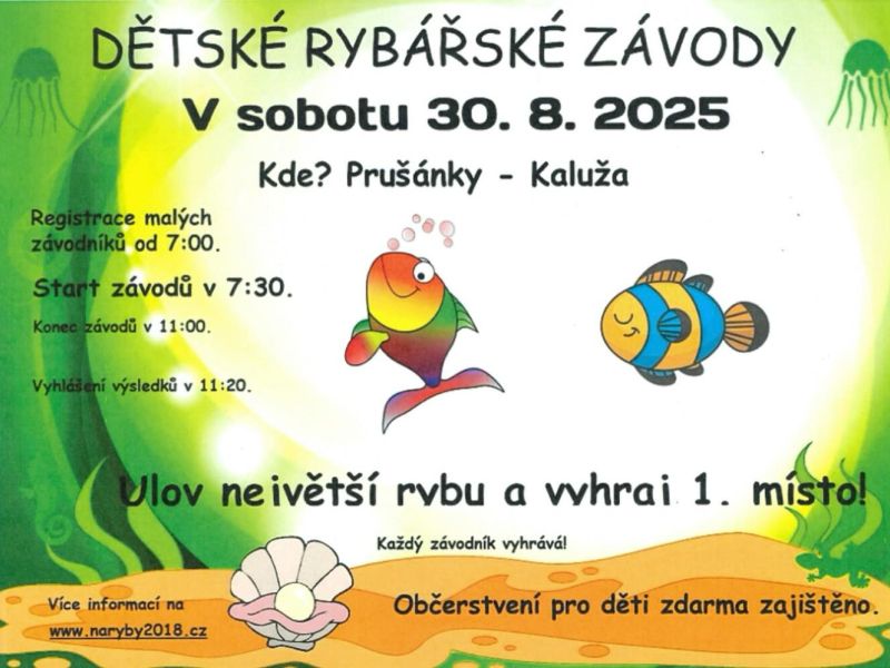 Dětské rybářské závody v Prušánkách