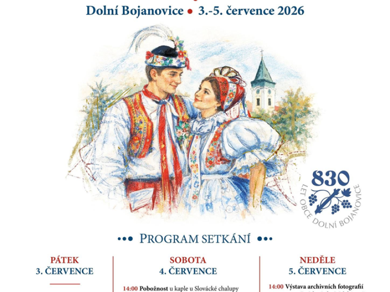 Setkání stárků a stárek v Dolních Bojanovicích