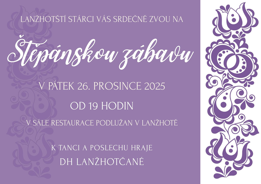Štěpánská zábava v Lanžhotě 2025