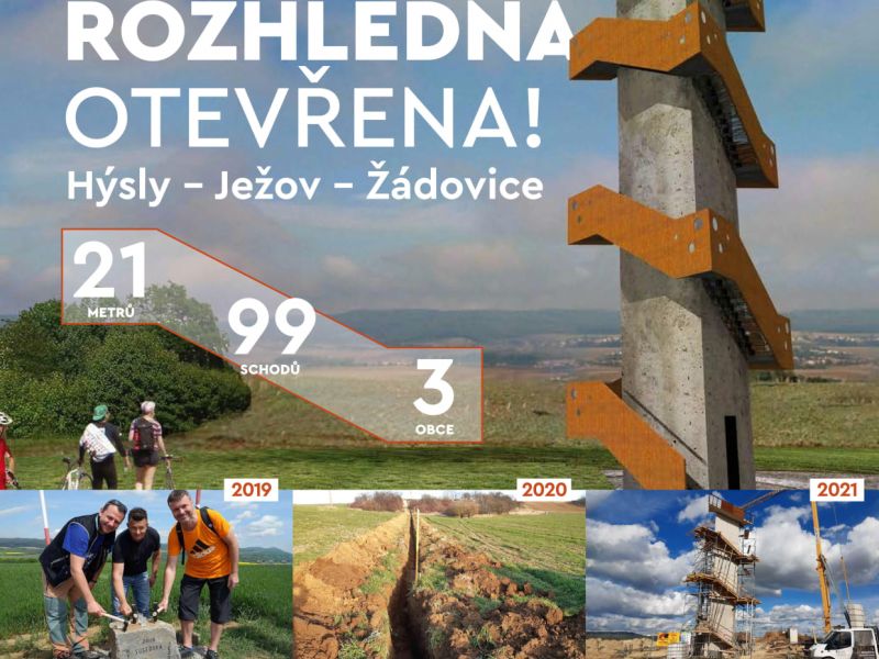 Súsedská rozhledna - Hýsly-Ježov-Žádovice