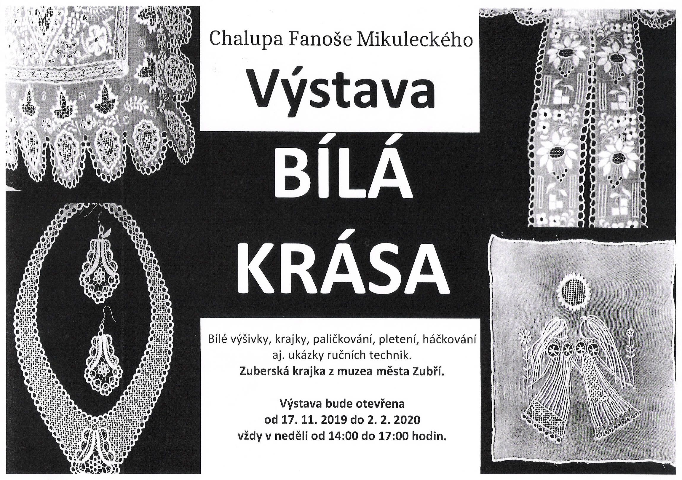 VÝSTAVA - BÍLÁ KRÁSA V MIKULČICÍCH