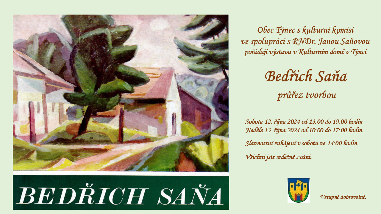 Výstava obrazů v Týnci - Bedřich Saňa