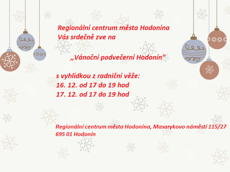 Vánoční podvečerní Hodonín