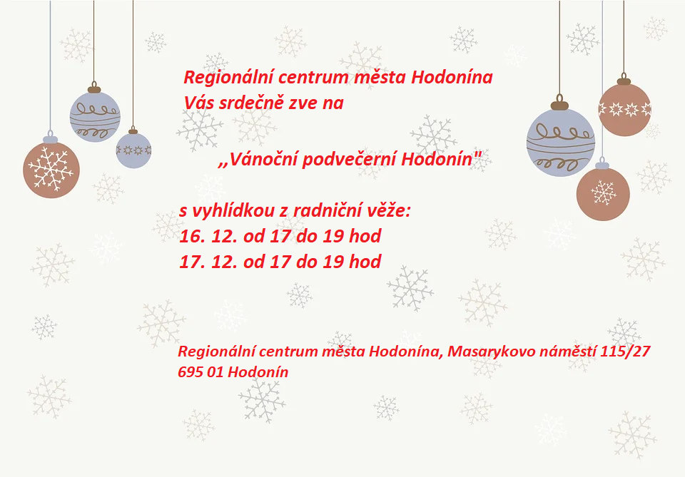 Vánoční podvečerní Hodonín