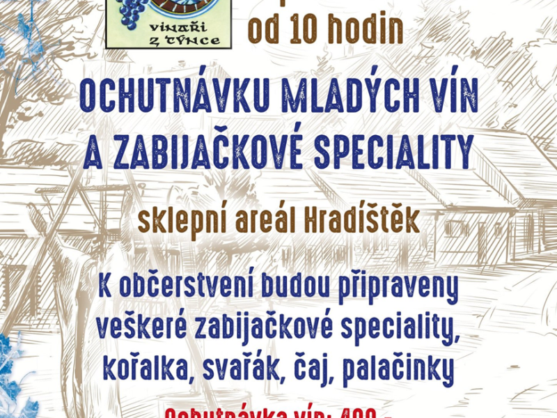 Ochutnávka mladých vín a zabíjačkových specialit