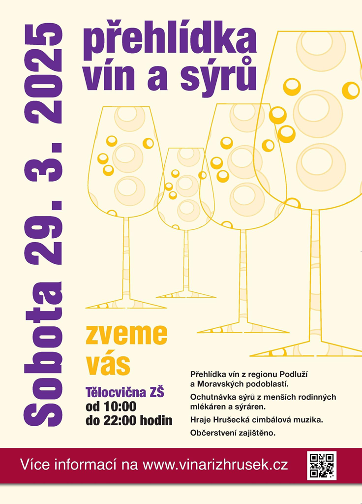 Přehlídka vín a sýrů Hrušky 2025