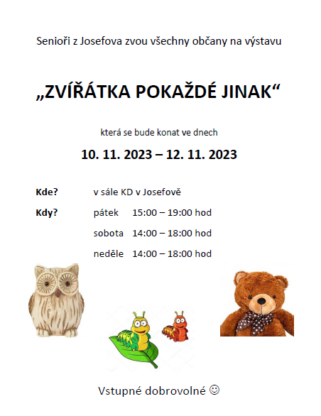 Výstava Zvířátka pokaždé jinak