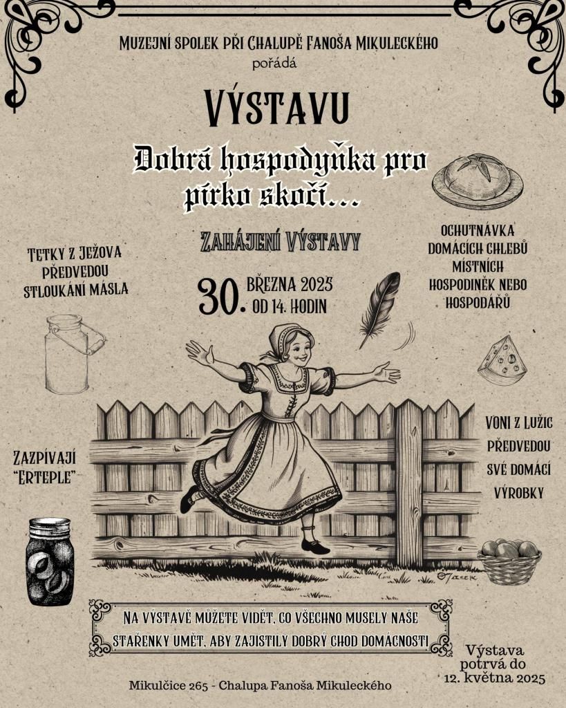 Výstava: Dobrá hospodyňka pro pírko skočí