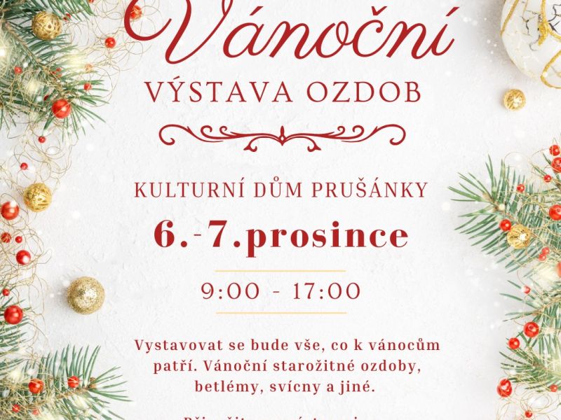 Vánoční výstava ozdob v Prušánkách
