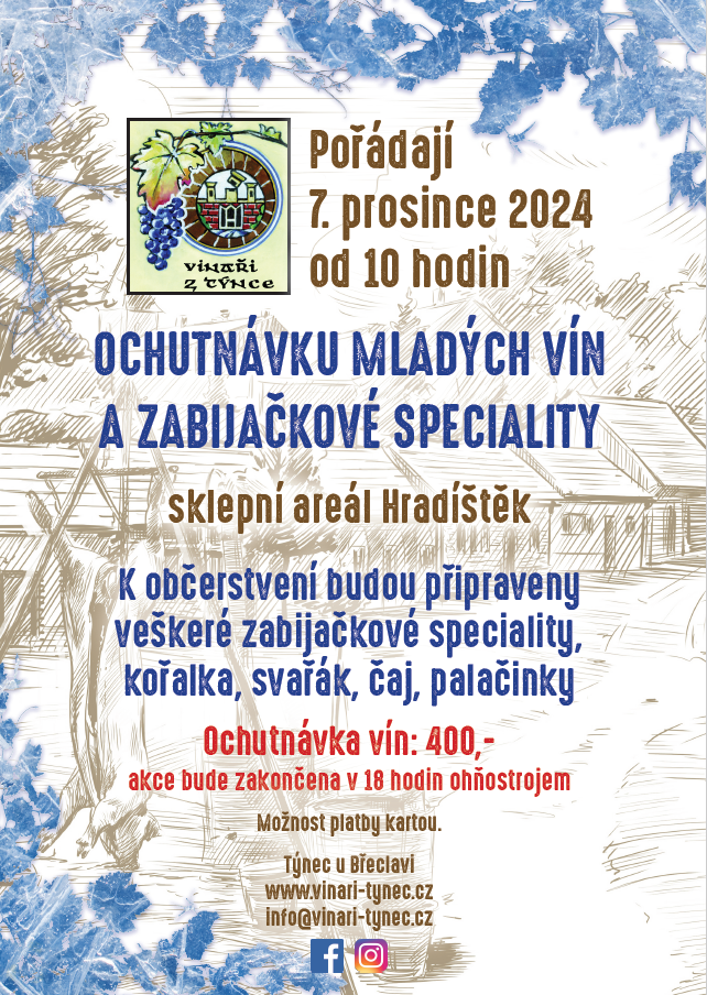 Ochutnávka mladých vín a zabíjačkových specialit Týnec